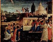 Martyrium der Heiligen Kosmas und Damian, Wundersame Erettung vor dem Tod durch Ertrinken Fra Angelico